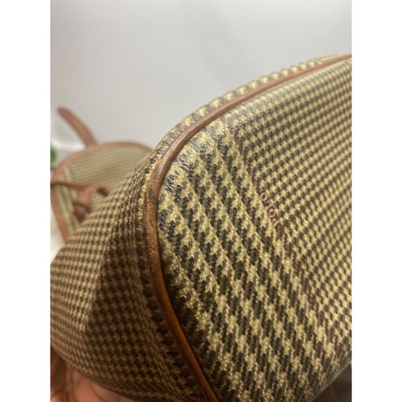 Polo Ralph Lauren Houndstooth Pattern sling bag Pvc Leather Vintage Limited - Picture 13 of 16